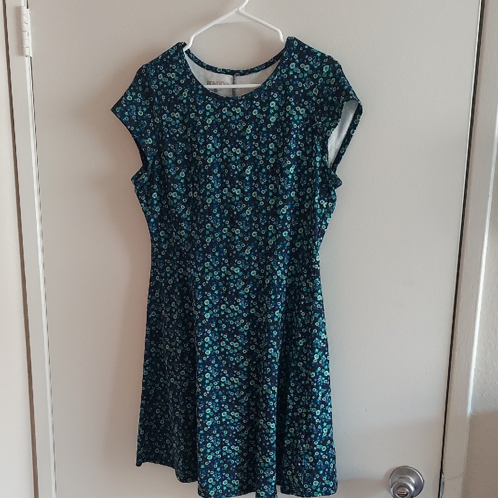 BONGO Teal Floral Mini Dress